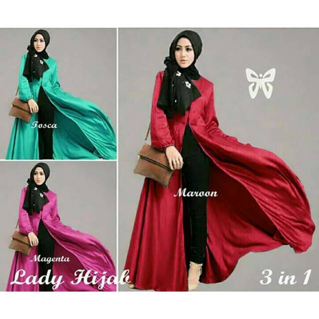 TERMURAH!! Lady Hijab / ootd hijab / outer / long cardi / cardigan tersedia ukuran XS hingga jumbo