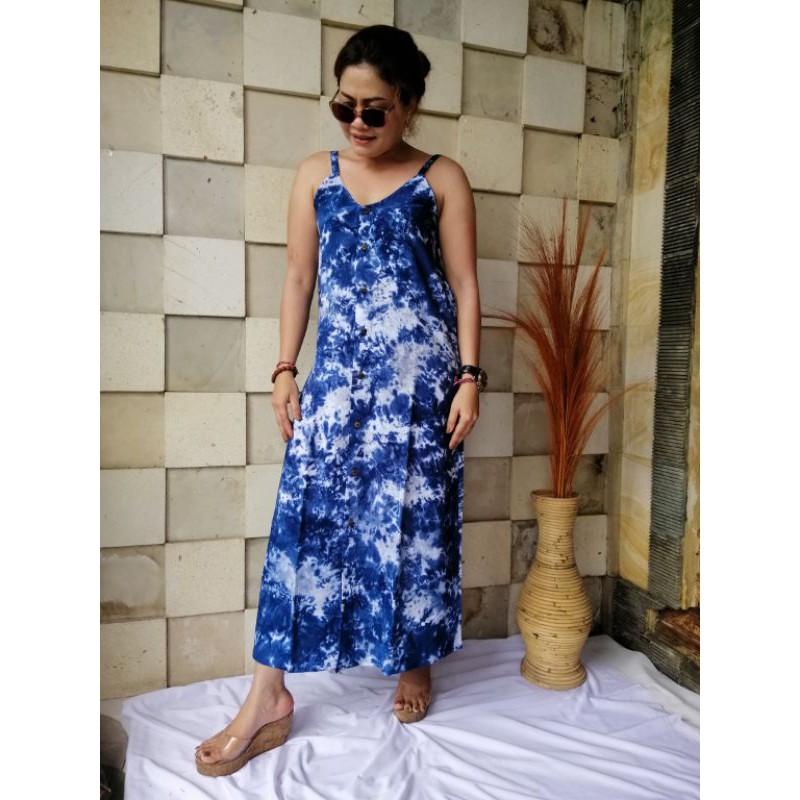 Dress Tamara Panjang Bali Tie Dye/ Dress Busui / Dress Bali / Dress Rayon / Dress Tie Dye