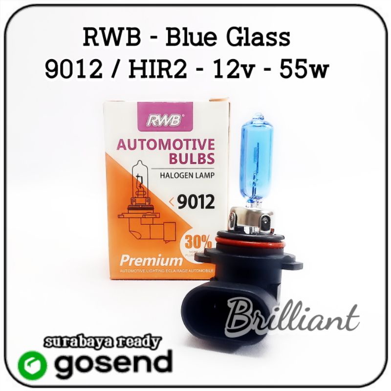 Bohlam Halogen Xenon Blue Glass - RWB - H4 / H3 / H11 / 9012 HIR2 / HB4 / H27 881