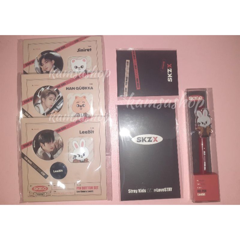 [READY] SKZOO Pin Button & Gel Pen, SKZ-X ID Picture Set & Special Photo Ticket Set SEALED