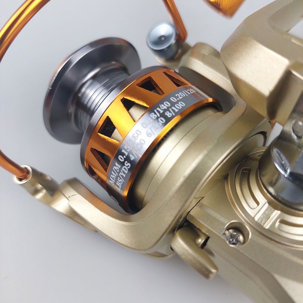 YUMOSHI JF2000 Reel Pancing Spinning 5.2:1 Gear Ratio - Golden