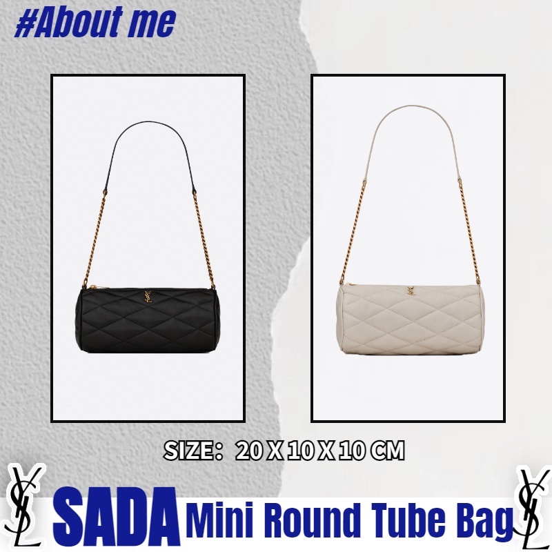 Saint Laurent YSL SADE Mini Quilted Sheepskin Tube Bag/Chain Shoulder Bag