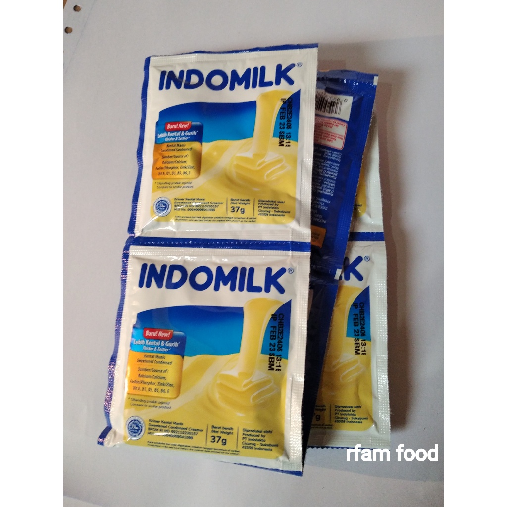 

SUSU KENTAL MANIS SACHET INDOMILK PUTIH ISI 6 X 37Gr LEBIH KENTAL