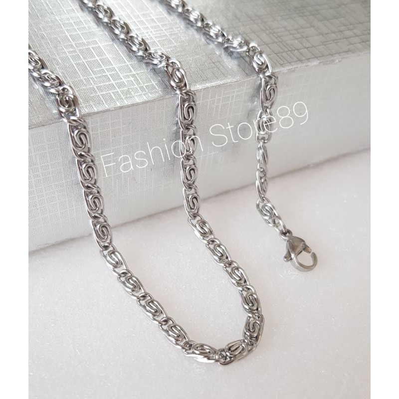 Kalung Clip Titanium gold dan Silver impor kualitas premium dijamin antikarat bestseller kalung clip