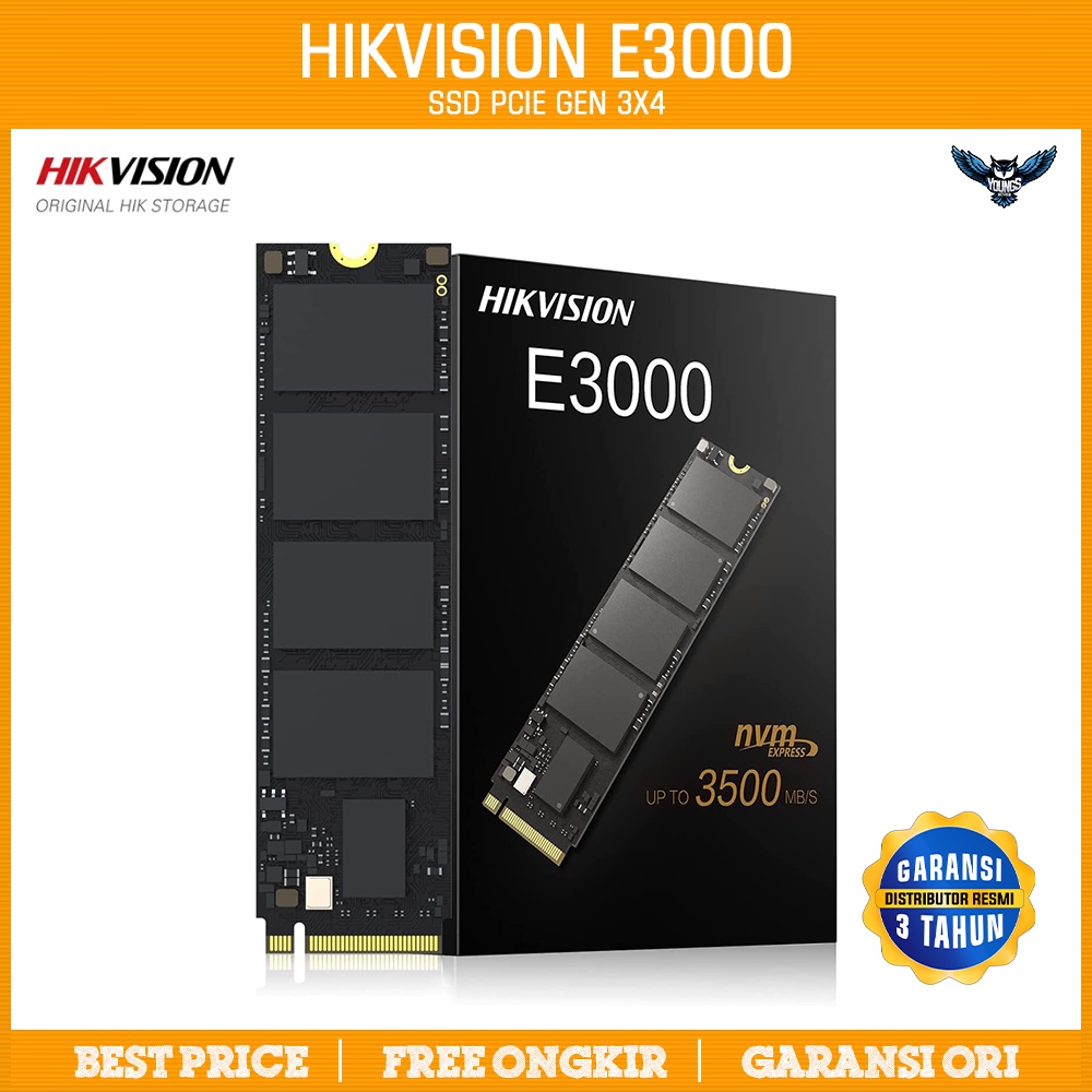 HIKVISION SSD NVME E3000 ( 256GB / 512GB / 1TB ) PCIe Gen 3x4