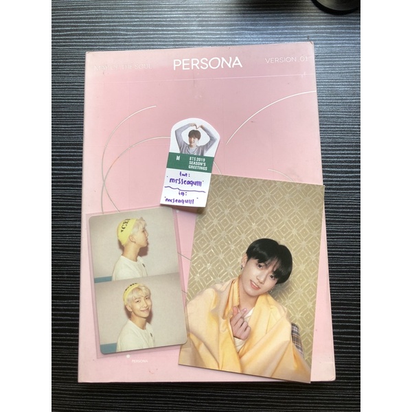 FULLSET ALBUM MOTS PERSONA VER 1 PC NAMJOON POSTCARD JUNGKOOK