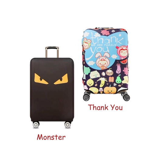 Pelindung Koper Luggage Cover Kain Elastis dengan Resleting Uk S