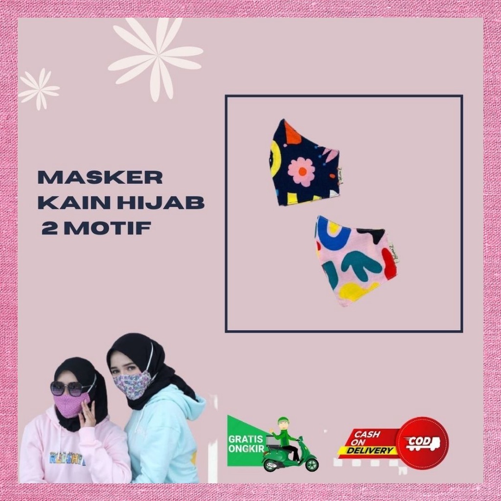 Masker Kain Hijab Masker Kain Wanita Masker Kain Motif Masker Kain Earloop Masker Kain Murah