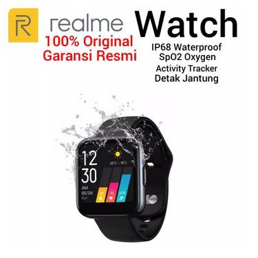 Jam Realme Garansi Resmi Realme Watch Realmi Smartwatch Real Me - Hitam