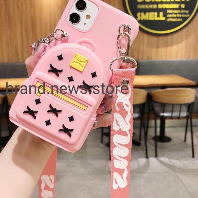 ☚ INFINIX HOT 8/HOT 8 LITE/NOTE 7/CASE BONEKA DOMPET KOIN/GANTUNGAN TALI HP SELEMPANG ☋