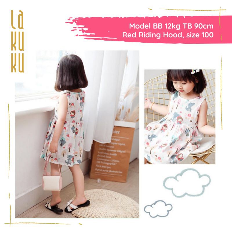 SLEEVELESS DRESS baby girl toddlers [100%COTTON] Pakaian Baju Rok anak perempuan 0-4 tahun V.2