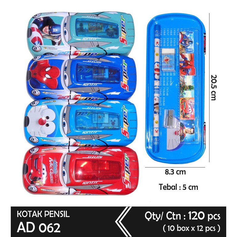 

TEMPAT PENSIL KALENG MOBIL + ISI SUPER HERO AD-062