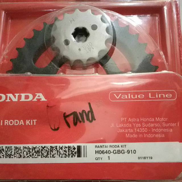 Gir Set Rantai Roda Kit Honda Grand H0640 GBG 910