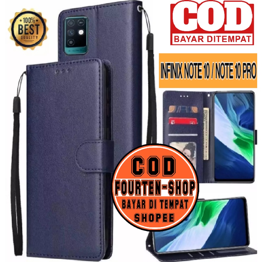 INFINIX NOTE 10/NOTE 10 PRO FLIP LEATHER CASE PREMIUM-FLIP WALLET CASE KULIT UNTUK INFINIX NOTE 10/N