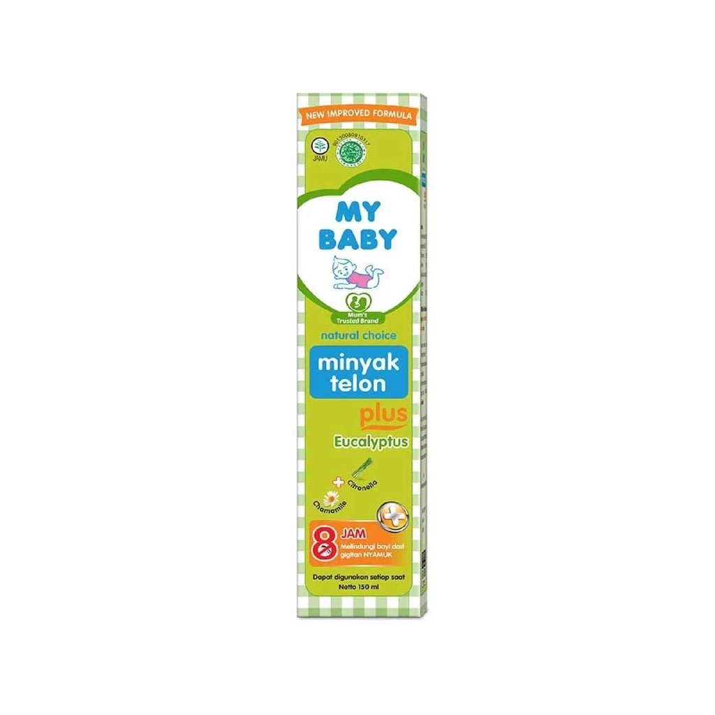 My Baby Minyak Telon Plus Eucalyptus 150ml 8 Jam Anti Gigitan Nyamuk / Minyak Telon Bayi / Minyak Te