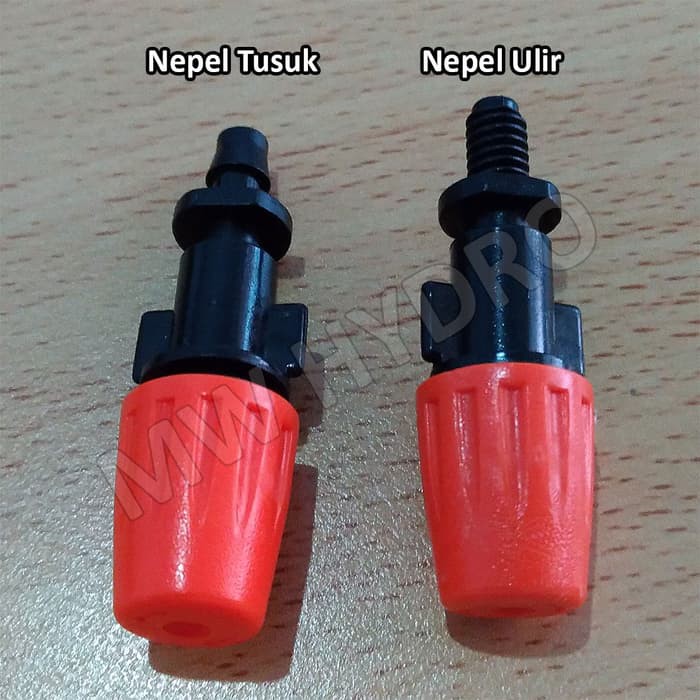 Nepel Ulir 7mm ke Fogger Head / Nozzle / Micro Sprayer, Ulir ke Polos