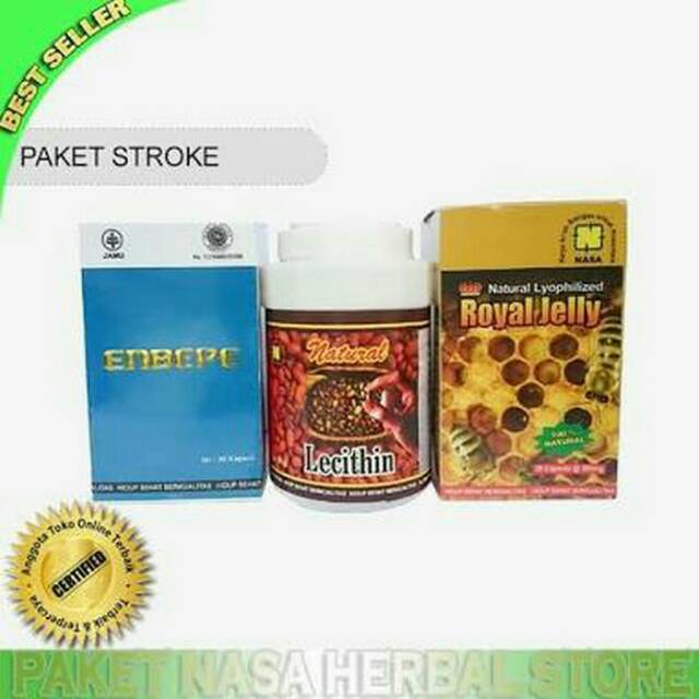 Obat herbal stroke/struk Nasa ENBEPE, LECHITIN, ROYAL JELLY NASA