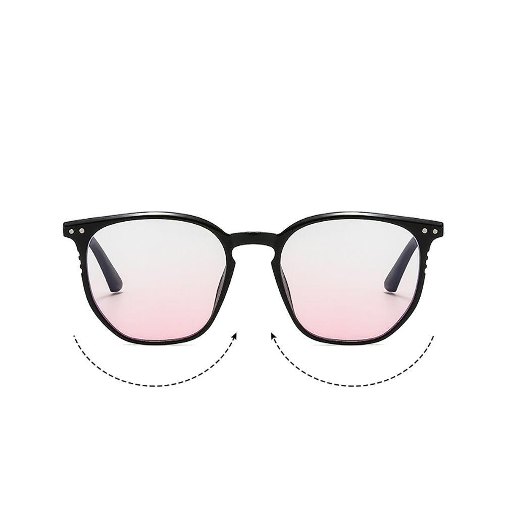 Mxbeauty Polygon Blush Sunglasses Personality Simple Anti Blue Light Protection Glasses Kacamata Blush Korea Laki-Laki Beras Kuku Anti Radiasi Kaca Gradien Pink Wanita Kacamata