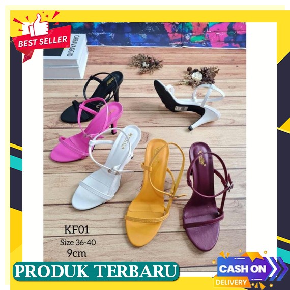 Sepatu Sendal High Heels Wanita Warna Putih Style Korea Import Fashion Sandal Heel Wanita Import Ter