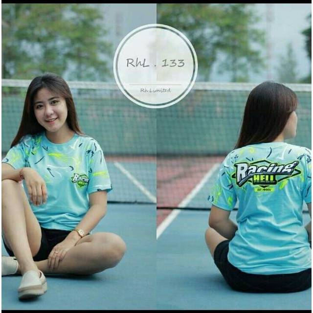 BAJU KAOS  DISTRO RACING  HELL  NEW FREE STICKER Shopee 