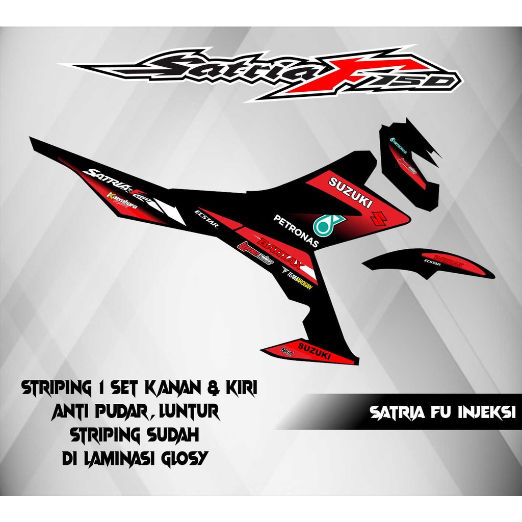 STRIPING STICKER VARIASI SATRIA FU INJEKSI PETRONAS