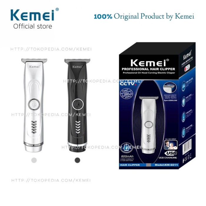 Alat Cukur Rambut Elektrik Alat Cukur Rambut Kemei KM-6011 Hair Clipper Trimmer Detailer KM 6011(L1N6) Mesin Pencukur Rambut Alat Cukur Rambut Elektrik Alat Cukur Rambut Elektrik Original Alat Cukur Rambut Alat Cukur Rambut Cas BEST SELLER Z7X9 Mesin Penc