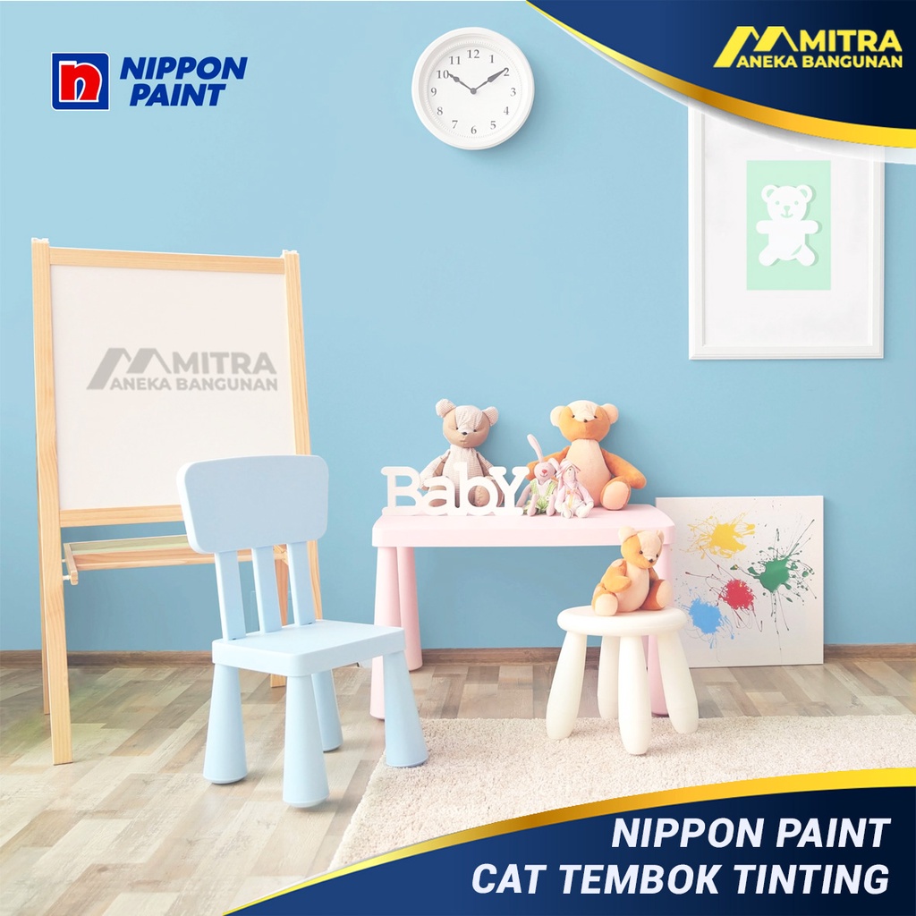 CAT TEMBOK NIPPON PAINT BLUE SIGNATURE NP PB 1531 P / EKSTERIOR INTERIOR / VINILEX ELASTEX SPOTLESS 
