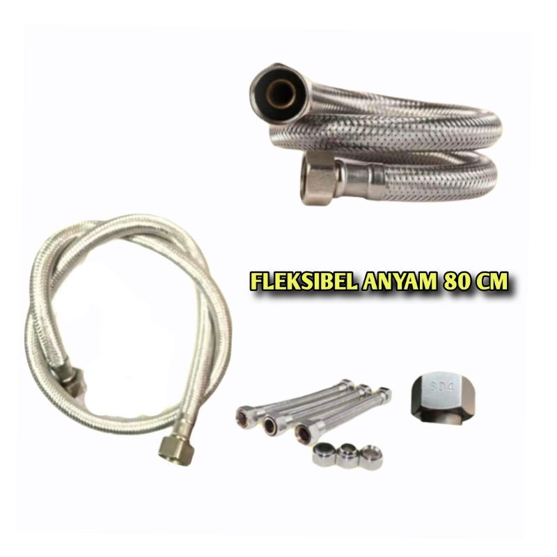 selang Fleksibel anyam 80 cm stainless 304 Murah MR/ flexible hoses wastafel elastis washtafel