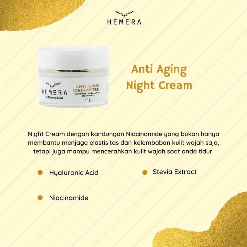 HEMERA 5 IN 1 ANTI AGING 10X LEBIH EFEKTIF MENYAMARKAN KERUTAN - BPOM AMAN UNTUK IBU HAMIL | TONER | FACIAL WASH | SERUM | DAY &amp; NIGHT CREAM