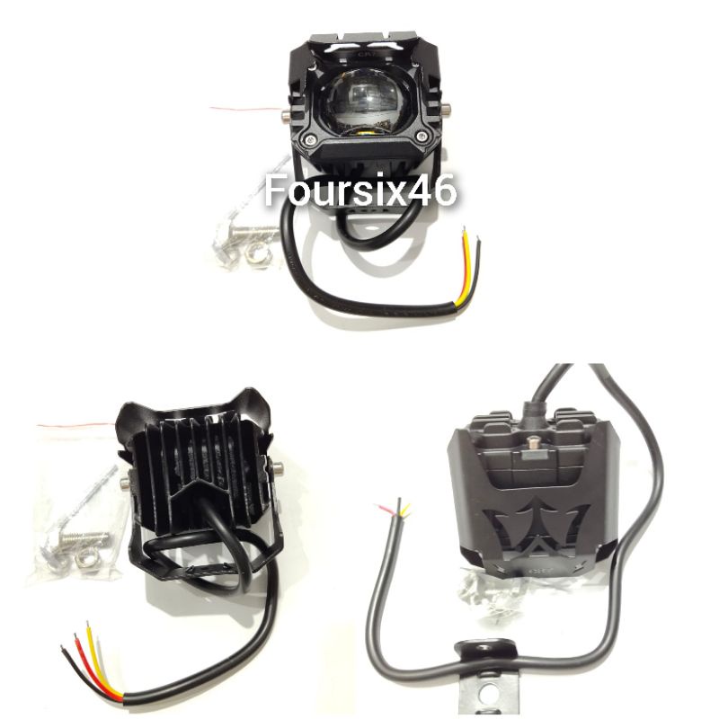 lampu tembak sorot kabut LED foglam SQL laser gun 2warna putih kuning 3mata 2mata 1mata universal
