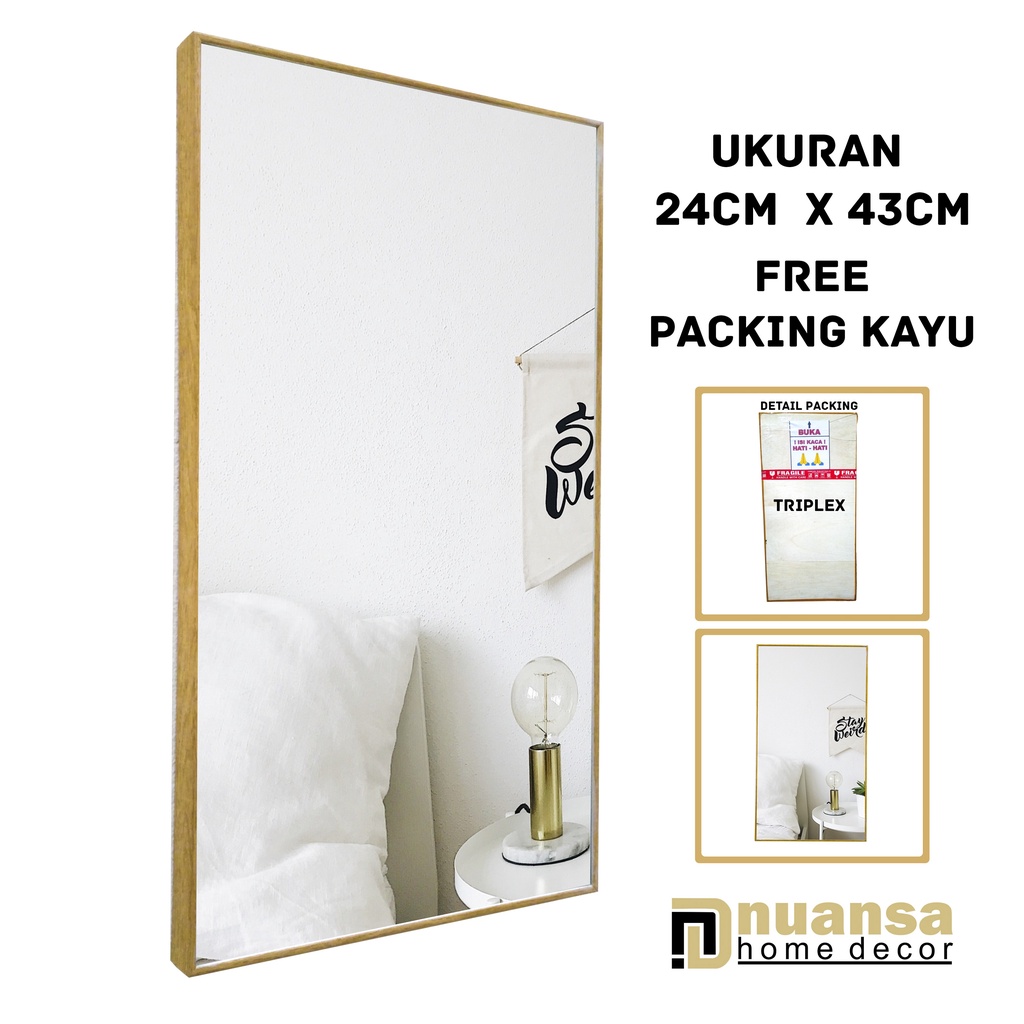 Cermin Dinding Gantung Frameless - Cermin Rias Gantung - Cermin Dinding