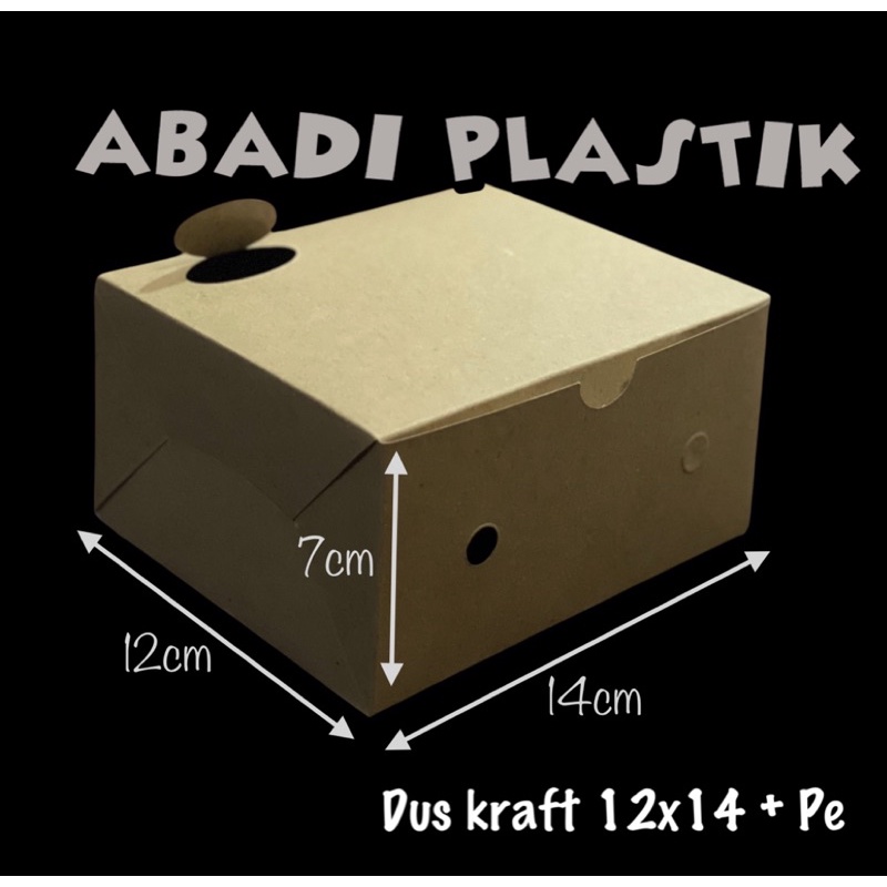 

DUS KUE / DUS SNACK LAMINASI / DUS COKLAT / DUS NASI KRAFT UKR 12x14 ISI 100PCS