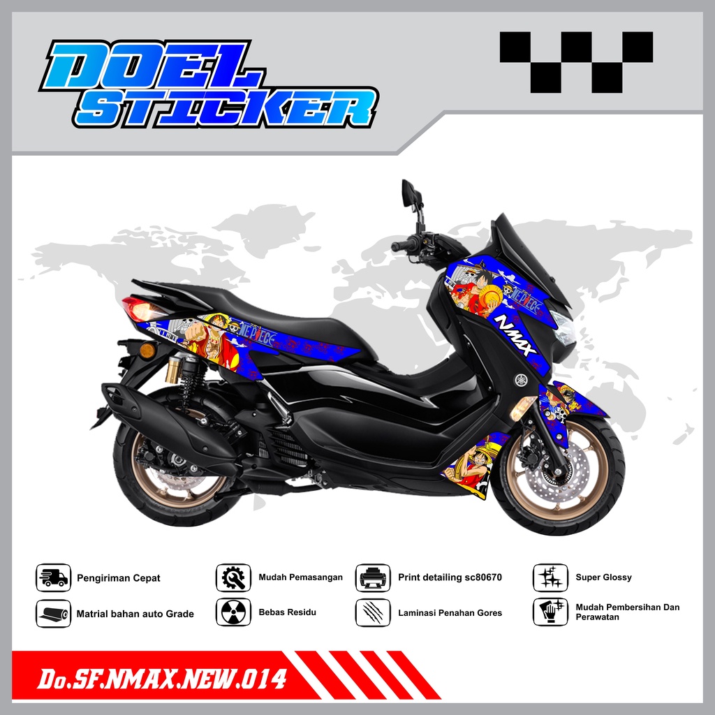 STICKER STRIPING NMAX NEW 2020 - STICKER STRIPING LIST VARIASI HOLOGRAM , CROME YAMAHA NMAX NEW 2020 DOEL 014