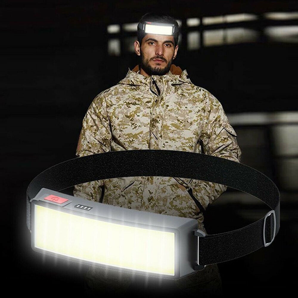 [ COB Soft Light Portable Headlight ][ USB Charging Outdoor Camping  Lamp ][ Hiking Cycling Night Safety Head light ]