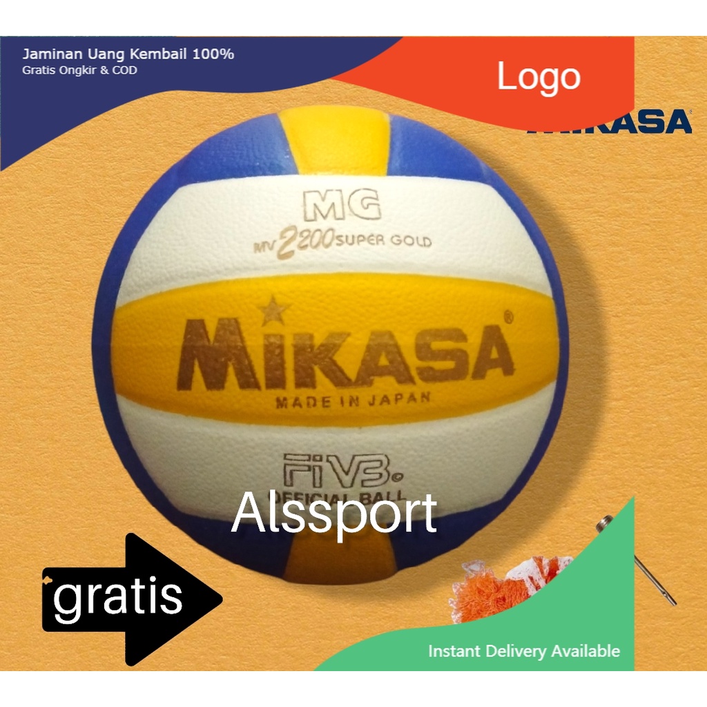 Bola voli Mikasa bola voli Mikasa kulit bintik bola volli Mikasa original no 1 outdoor bola Mikasa m