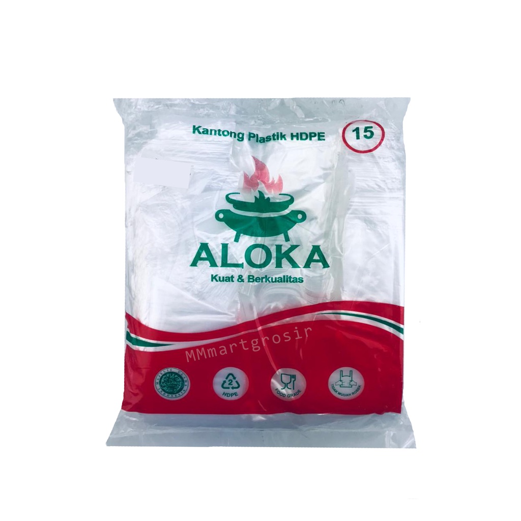 Aloka / Kantong Plastik Putih / Kantong Plastik HDPE 15