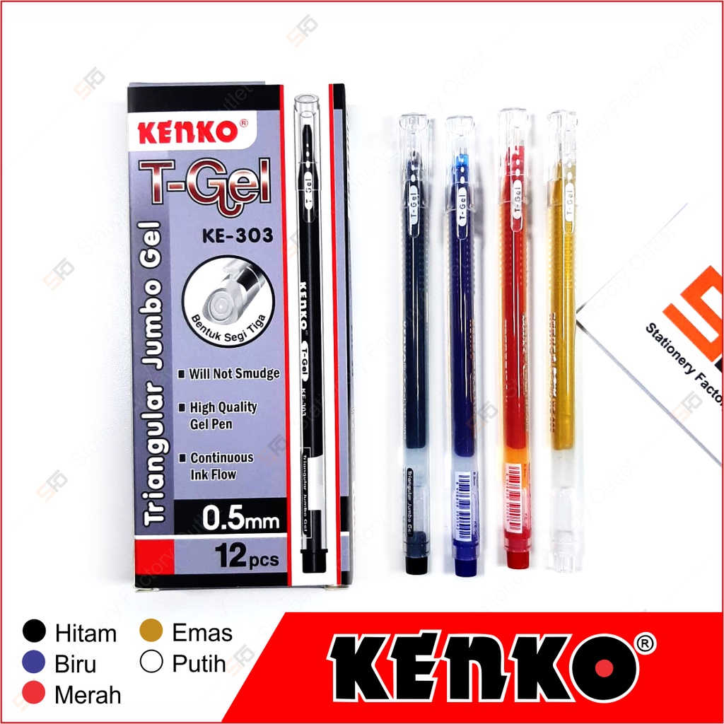 

12 Pcs Pen Kenko T-Gel KE-303 0.5mm