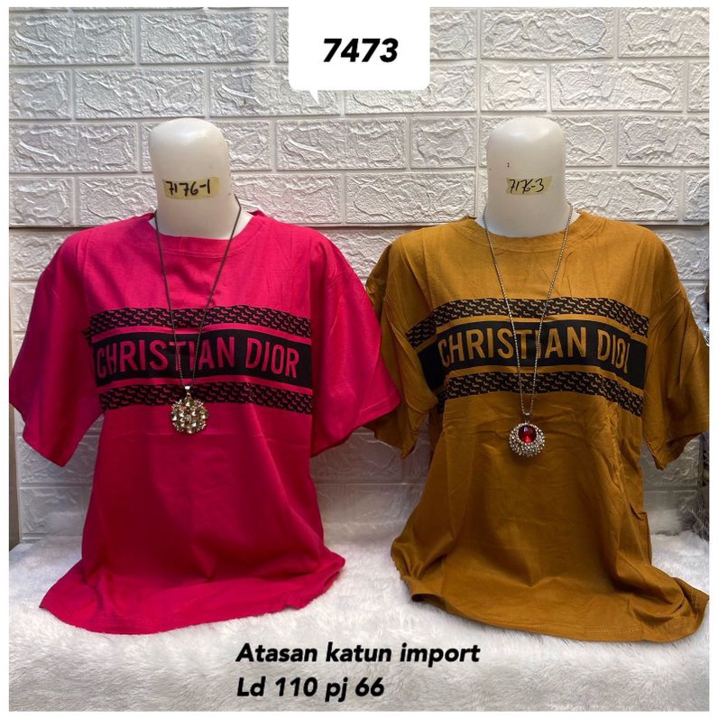 Atasan kaos katun import 7473