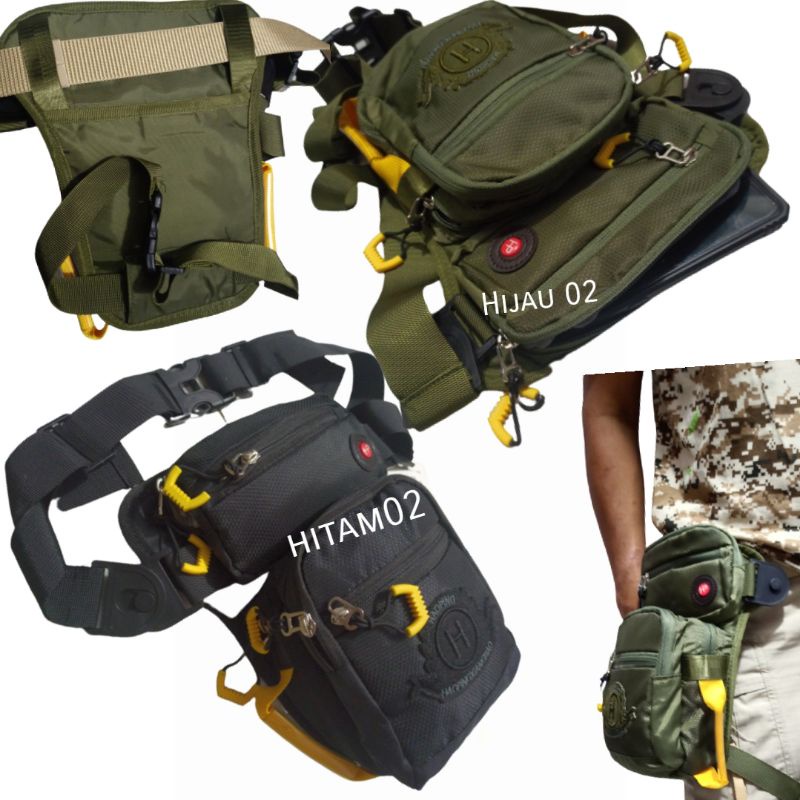 tas selempang paha tactical army tough jeansmith &amp; haoping  premium