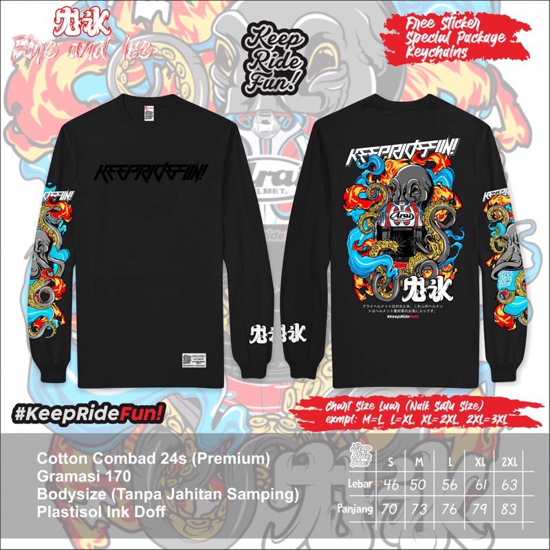 Longsleeve keep ride fun haga fire&ice