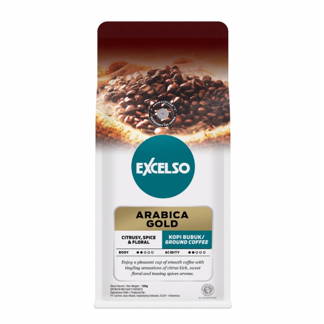 

Kopi Excelso Arabica Gold kopi bubuk 200 gr