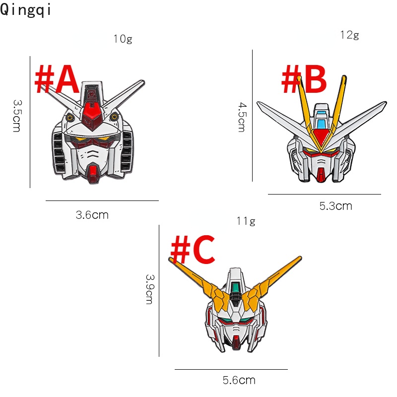 Bros Pin Enamel Desain Gundam Kadokawa Comics Tobia Arronax Bernadette Briett