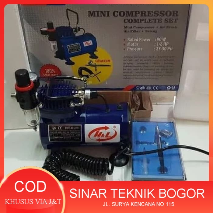 Kompresor mini compressor complete komplit set air brush H&L hnl