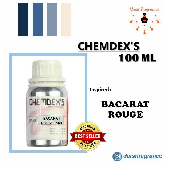 BIBIT PARFUM MURNI CHEMDEX'S BACARAT ROUGE 540 100 ML | CHEMDEX BACARAT ROUGE | PARFUM | UNISEX