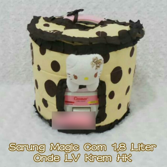 Cover Tutup Sarung  magic com magicom  magiccom karakter Boneka HK Hellokitty Hello Kitty krem