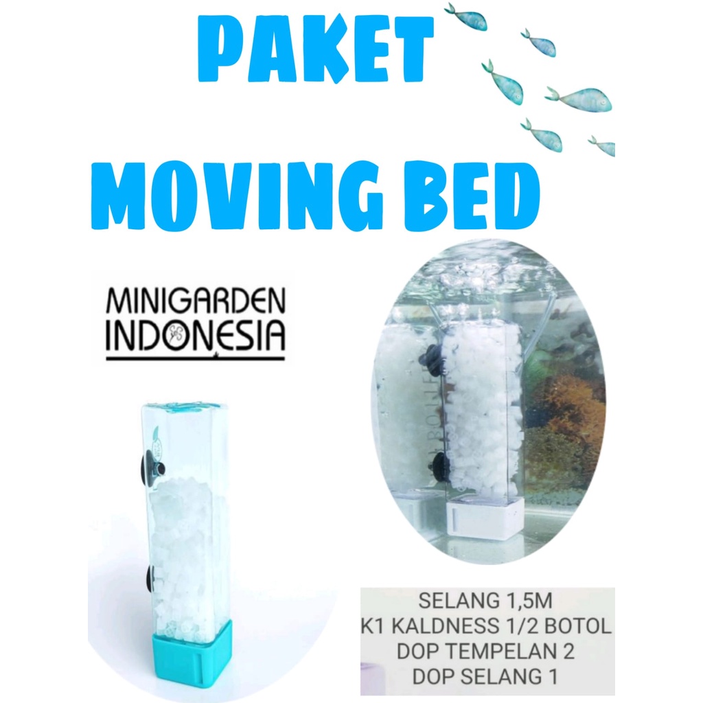 PAKET LENGKAP MOVING BED FILTER KALDNESS filter biologis aquarium DIY