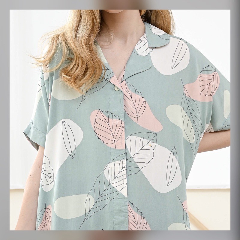 Yoko Nightdress - Sleepwear Daster-Calm Green