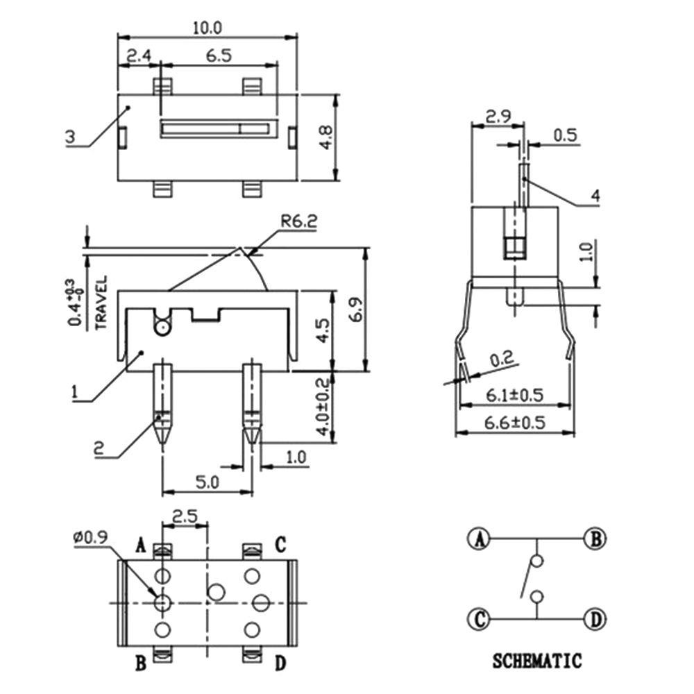 POPULAR 40pcs Micro Limit Switch Saklar Bantu Tempel 2pin Tahan Lama