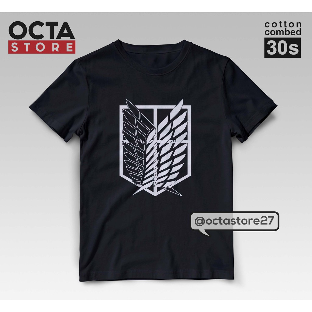 Kaos Anime AOT | Baju Manga Jepang ATTACK ON TITAN | Scouting Legion | Kaos Distro Pria Wanita AOT