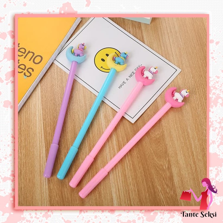 

Ballpoint Karakter Lucu Unik Pulpen Unicorn Moon Pena Pen Bolpoin